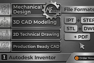 create a professional mechanical 3d cad model