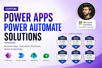 build custom microsoft power apps and power automate solutions