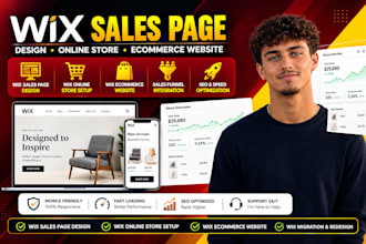 wix sales page design, wix online store setup, wix ecommerce website wix expert