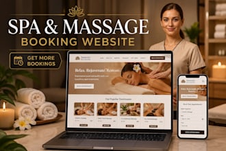 build a spa massage booking website that gets more appointments, spa website