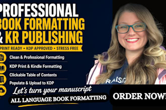 format your italian, spanish, french, german and portuguese kdp book formatting