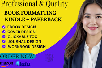 do book formatting,  paper back, kindle ebook formatting