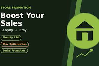 promote shopify website to boost shopify sales, etsy promotion for etsy sales