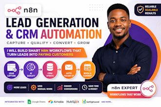 build n8n lead generation and CRM automation workflows
