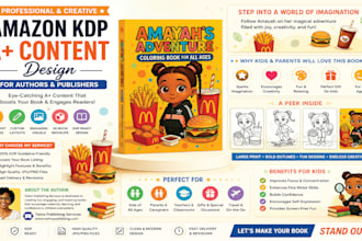 design professional amazon KDP a plus content for your book
