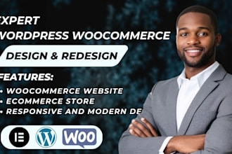 a wordpress woocommerce website, ecommerce store, and online shop