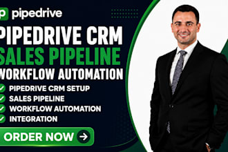 setup pipedrive CRM sales pipeline workflow automation and integration