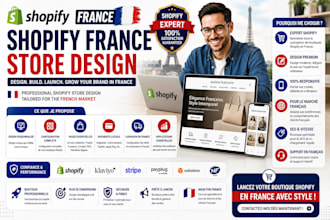 create shopify france website design dropshipping redesign build online store