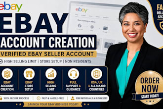 do bay account creation, ebay account setup, ebay seller account
