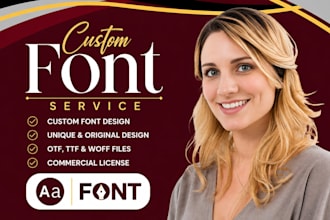 do custom font design multilingual family font svg otf ttf logo brand design