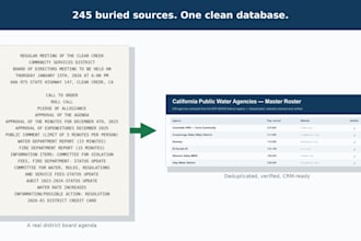 convert any website or directory into a clean excel database