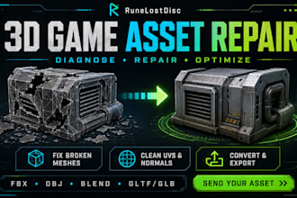 diagnose, repair, and optimize your 3d game asset