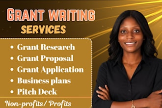 grant research, grant proposal and application for business plan