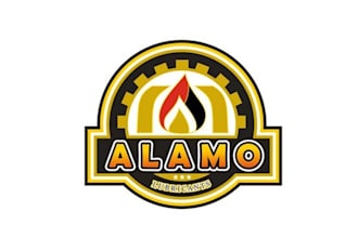 create a capturing industrial logo for alamo lubricants