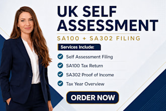 file UK self assessment sa100 and sa302 provide proof of income for mortgage