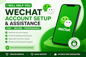 help you with wechat account setup and common issues