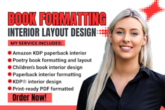 do poetry book fomatting for amazon kdp childen book paperback interior design