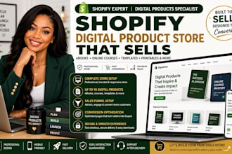 build a shopify digital products store for ebooks and online courses