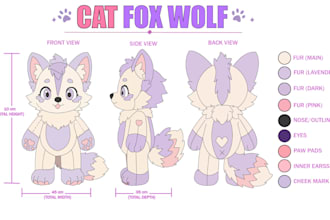 design a custom plush reference sheet for your stuffed animal