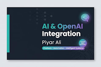 build custom ai chatbot and open ai integrations for you