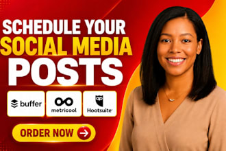 manage and schedule tiktok, instagram, facebook posts via buffer, hootsuite