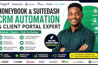 setup honeybook suitedash crm client portal bitrix24 apptivo creatio plutio