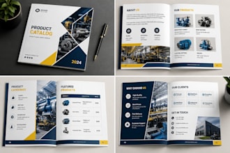 design a professional product catalog and brochure