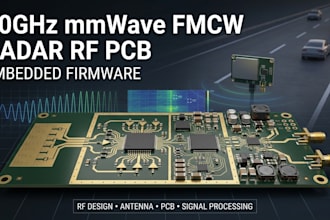 design 60ghz mmwave fmcw radar rf pcb and embedded firmware