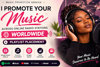 promote your music across online radio stations worldwide playlist placement