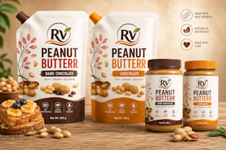 create a professional food packaging and label design