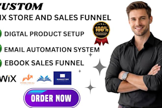 design wix website ebook store setup digital products SEO sales funnel email