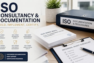 provide iso 9001 and iso 27001 documentation and consultancy