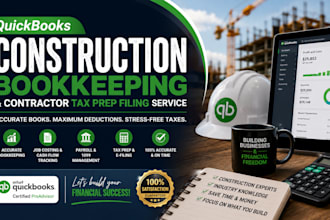 do quickbooks construction bookkeeping and contractor tax prep filing service