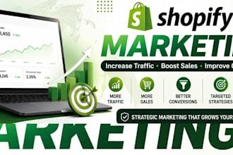 do shopify marketing and SEO to increase store traffic, sales and conversions