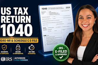 prepare and efile US individual tax return form 1040 and 1040nr