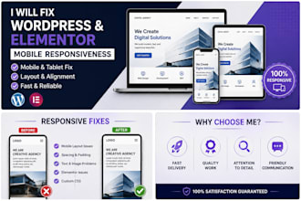 fix wordpress and elementor mobile responsiveness issues