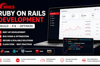develop or fix your ruby on rails web application