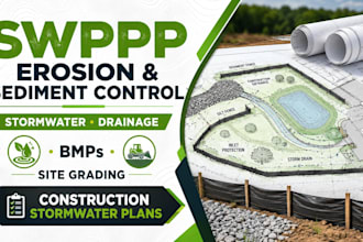 swppp, stormwater erosion control, and drainage plan