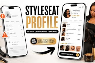 create and optimize styleseat booking website for salon spa and beauty business