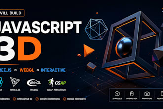 build javascript 3d website, javascript 3d website with threejs webgl
