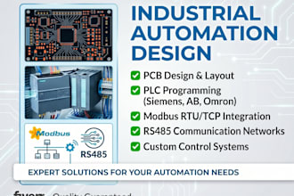 design industrial automation pcb, plc, modbus and rs485 control system