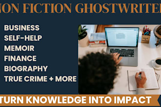 professionally ghostwrite your nonfiction ebook or novel
