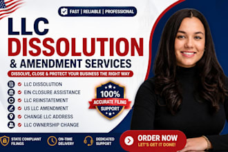 do llc dissolution change US llc address, llc reinstatement, close ein,renew llc