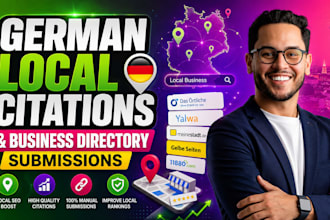 build german local citations, business lisiting,  directory submissions SEO