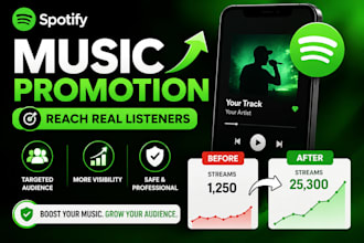 do spotify track and ablum promotion, spotify music promotion