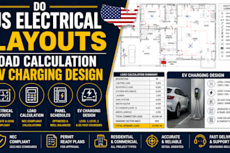do US electrical layouts load calculation ev charging design