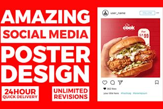 design scroll stopping restaurant and food discount posters