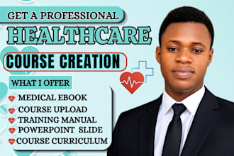 create professional healthcare course, medical training and education
