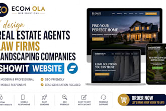 design real estate agents law firms landscaping companies showit website