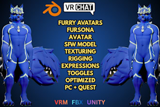 custom vrchat avatar, vrc avatar, furry nsfw avatar, vr character